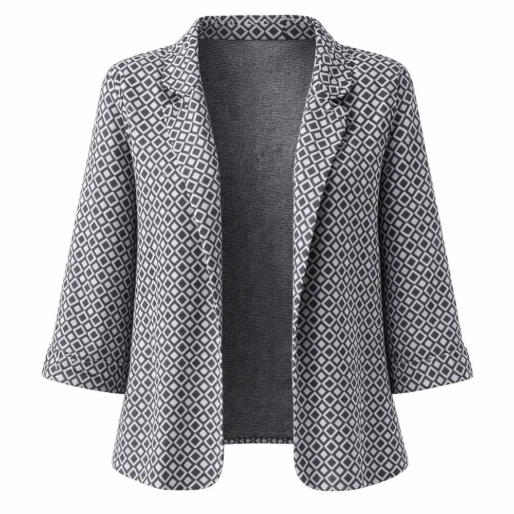 Ruby Rd. Blazer Open lightweight jacket textured XL Classic diamond cover up